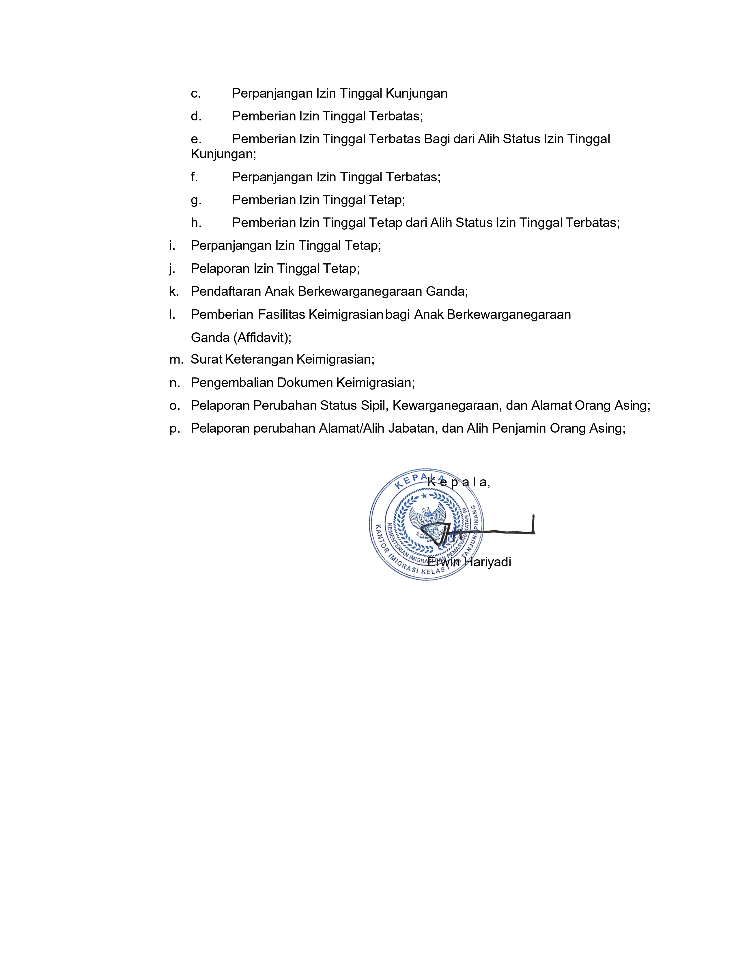 Standar Pelayanan terhadap seluruh jenis pelayanan yang diterbitkan oleh kepala satuan kerja dalam bentuk surat keputusan beserta lampiran 2026 page 0007
